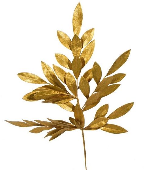 Gold Glitter Gold Bay Leaf Spray 23' Christmas Tree Picks, Wreath Frames, Gold Inspiration, Comic Layout, Tshirt Printing Design, Bay Leaf, Christmas Flowers, Bay Leaves, Touch Of Gold