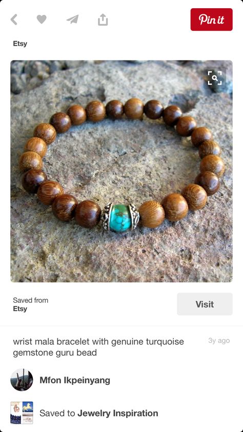 Wrist Mala, Wood Bead Bracelet, Mala Bracelet, Mens Beaded Bracelets, Genuine Turquoise, Gemstone Bracelets, Boho Bracelets, Turquoise Gemstone, Jewelry Projects