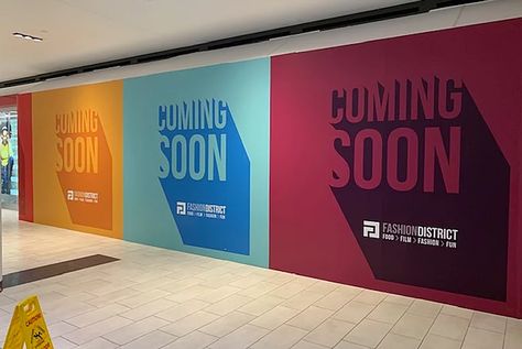 Temporary Modular Walls, Retail Barricade Enclosures | ABC Imaging Wall Graphics Design, Hoarding Design, Large Entryway, Sofi Stadium, Retail Solutions, Wall Graphic, Window Graphics, Modular Walls, Temporary Wall