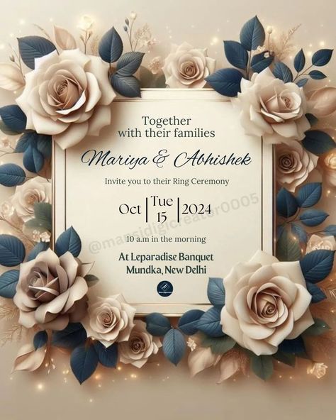 Ready to celebrate love? 💍💌 Check out our beautiful Ring Ceremony Invitation E-Card! 🤩 It's the perfect way to invite your friends and family to your special day.❤️🙌🏻 DM me to order yours and spread the love by sharing this post! 💞 Follow @mansidigicreator0005 for more amazing cards! 🥰 #LoveInTheAir #WeddingVibes #ecarddesign #WeddingStyle #RingCeremonyInspo #love #ringceremonydecoration #RingCeremony #ringlight #engagementring #ringoftheday #mansidigicreator0005 #InvitationIdeas #Invi... Ring Ceremony Invitation, Save The Date Pictures, Date Pictures, Ceremony Invitation, Ring Ceremony, Rings Ceremony, E Card, Celebrate Love, Beautiful Ring