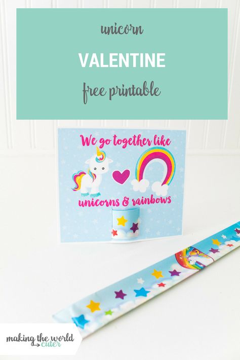 Unicorn Valentine Slap Bracelet Free Printable Printable Unicorn Template, Unicorn Valentine Cards, Unicorn Template, Modern Valentines, Bubble Valentines, Valentine Card Template, Valentines Day Cards Diy, Valentine Template, Happy Heart Day