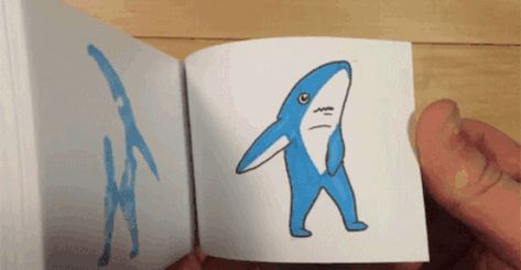 Easy Flip Book, Animated Shark, Flipbook Ideas, 3rd Grade Art Projects, Flip Books Art, Book Animation, Flip Book Animation, Art Ideas For Kids, 3rd Grade Art