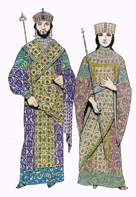 Ancient Roman Clothing, Margaret Morales, Fashion Theory, Byzantine Fashion, Emperor And Empress, Historical Textiles, Tom Tierney, King Costume, Costumes Around The World