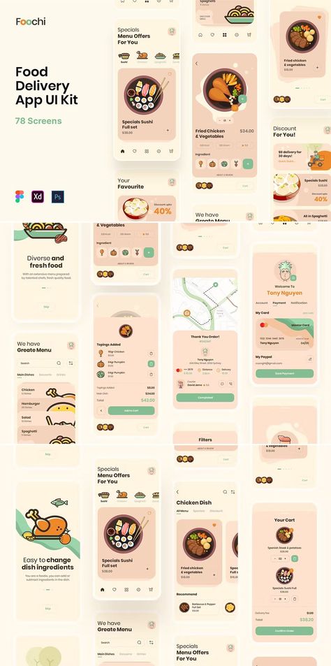 Food App Interface Design, Salad Website Design, App Design Ideas Inspiration, Food Mobile App Design, Interactive App Design, Food Ordering App Ui Design, Food Delivery App Ui Design, Food Ui Design, Food App Logo