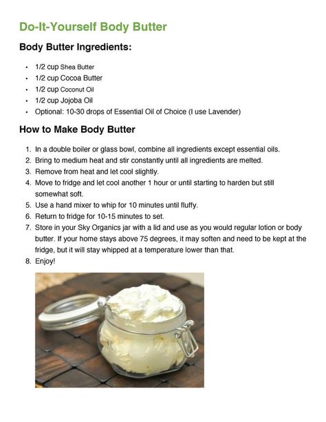 Make Body Butter, Diy Body Butter Recipes, Body Butter Recipes, Săpunuri Handmade, Homemade Body Butter, Lotion Recipe, Diy Body Butter, Skincare Recipes, Skincare Treatments