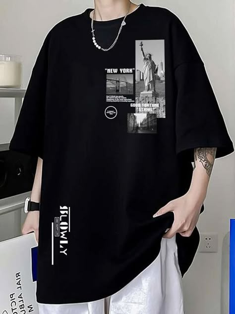 Chilled Outfits Men, Cool Unisex Outfits, Cute Clothes For Men, Cool Clothes Men, Korean High Fashion Men, Graphic Tee For Men, Loose Clothing Style Men, Cute Male Clothes, Comfy Outfits Men