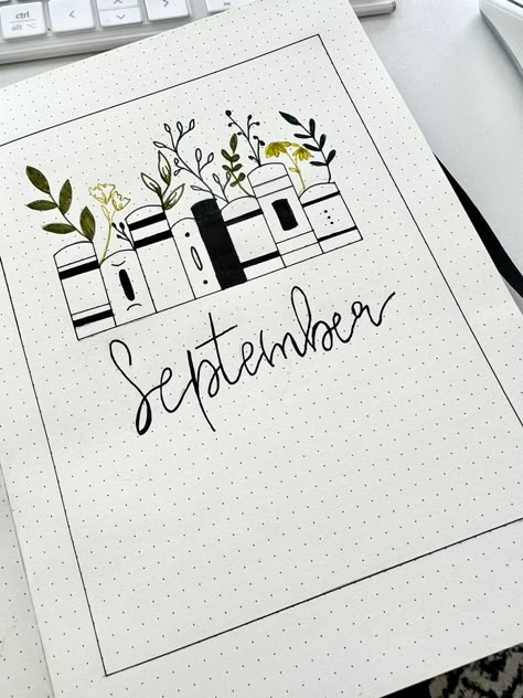 September bullet journal Bullet Journal Ideas Pages September, September Bullet Journal Calendar, September Bullet Journal Ideas, September Bullet Journal Cover, September Bullet Journal, September Kalender, Bullet Journal August, Bullet Journal September, Bullet Journal Page