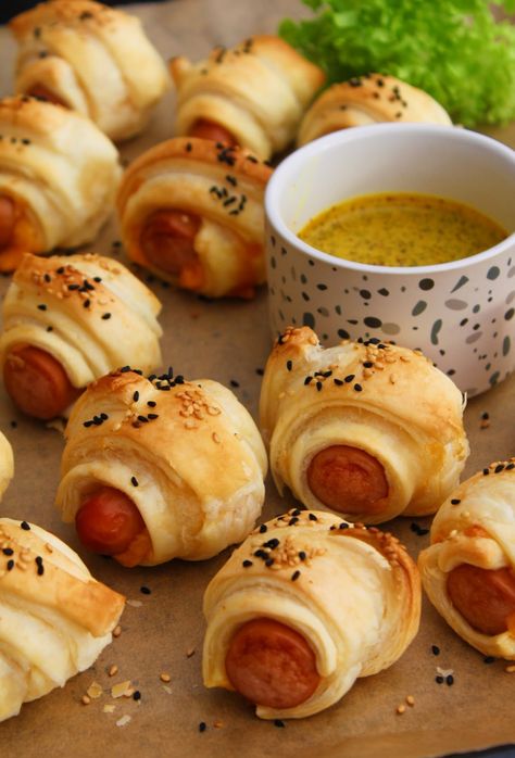 Pigs in a Blanket Homemade Dough For Pigs In A Blanket, Hogs In A Blanket, Pigs On A Blanket, Pigs In A Blanket Charcuterie Board, Fancy Pigs In A Blanket, Pig In A Blanket Recipe, Pigs In A Blanket Recipe Pillsbury, Crescent Hot Dogs, Homemade Pigs In A Blanket