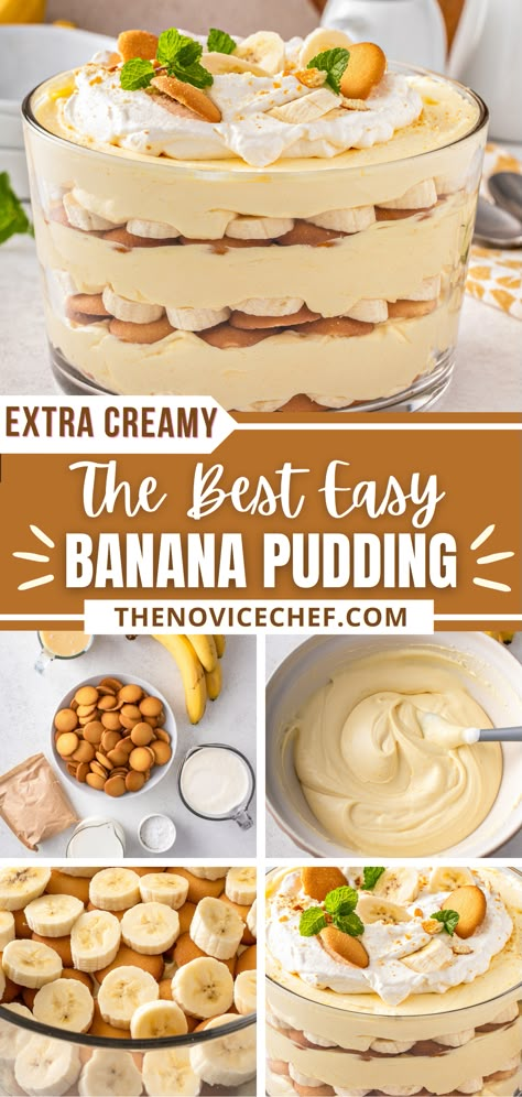 Banana Pudding With Heavy Whipping Cream, Banana Wafer Pudding, Banana Pudding Recipe Easy, Vanilla Wafer Dessert, Best Banana Pudding Ever, Vanilla Wafer Banana Pudding, Best Banana Pudding Recipe, Banana Pudding Cups, Vanilla Wafer Recipe