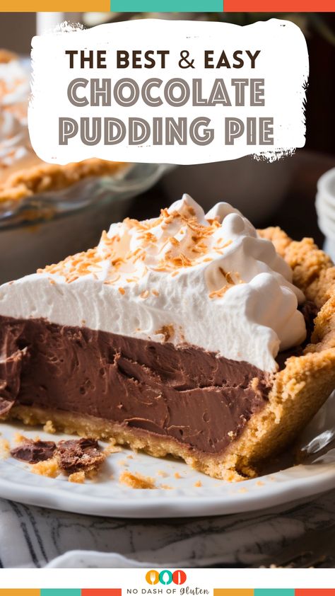 Easy Chocolate Pudding Pie, Chocolate Pudding Pie Recipe, Homemade Chocolate Pie, Dream Pie, Pudding Pie Recipes, Chocolate Pudding Pie, Easy Chocolate Pie, Easy Chocolate Pudding, Chocolate Cream Pie Recipe