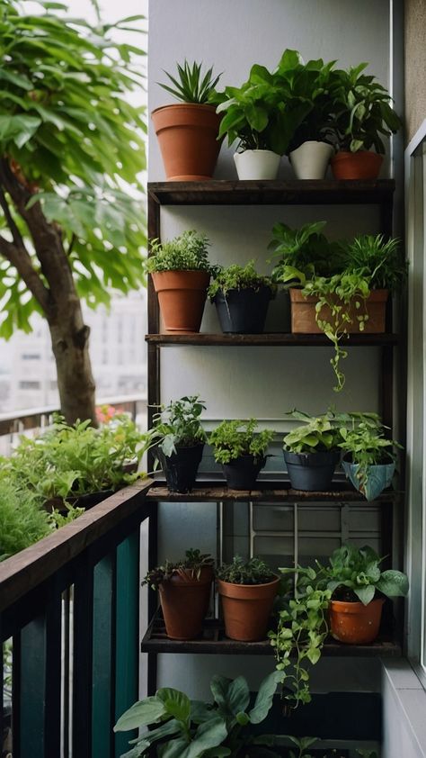 Transform your balcony into a cozy oasis with these apartment balcony garden ideas Get inspired by these small space design aesthetics for apartment living Explore DIY tips terrace ideas herb decor and more to elevate your outdoor decor Apartment Balcony Garden Ideas, Garden Terrace Ideas, Herb Decor, Diy Balcony Garden, Tropical Fairy, Fairy Kitchen, Light Balcony, Balcony Herb Gardens, Cute Little House