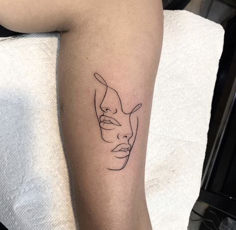 Silouette Tattoo, Simple Leg Tattoos, First Tattoo Ideas, Word Tattoo Ideas, Tattoo For Baby Girl, Face Tattoos For Women, One Line Tattoo, Hippie Tattoo, Word Tattoo