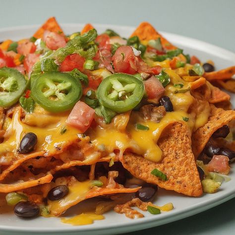 Cheesy Doritos Nachos Recipe - Instacart Doritos Nachos Recipe, Dorito Nachos, Meatless Nachos, Nachos Recipes, Chopped Vegetables, Doritos Nachos, Hearty Snacks, Loaded Nachos, Birthday Aesthetic