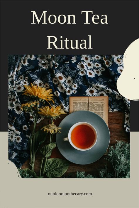 New Moon Tea Recipe, Moon Tea Recipe, Lughnasadh Recipes, Moon Recipes, Full Moon Tea, Summer And Winter Solstice, Tea Meditation, Art Picnic, Bath Rituals