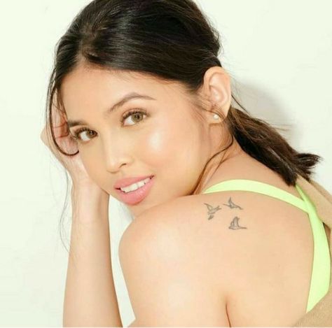 Mendoza Tattoo, Eat Bulaga, Maine Mendoza, Gma Network, Filipino Actress, Variety Show, Mendoza, First Name, Tattoo Idea