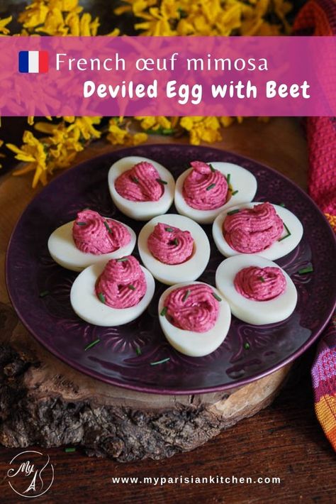 Easy French Recipes, Devilled Eggs, Puff Pastry Filling, No Cook Appetizers, Deviled Egg, Homemade Pesto, Holiday Appetizers, Chocolate Eggs, Coloring Eggs