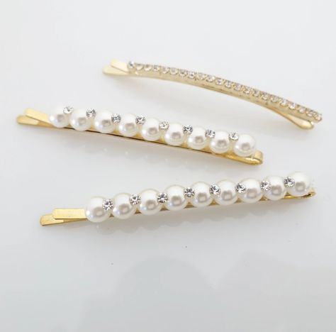 a set of pearl rhinestone bobby pin pretty elegant hair slide women hair clip | veryshine.com Beaded Hair Clips, Bobby Pin Hairstyles, Hair Scarf Styles, Head Scarf Styles, Elegant Hair, Diy Pins, Hair Accessories Gift, Handmade Hair Accessories, Bobby Pin