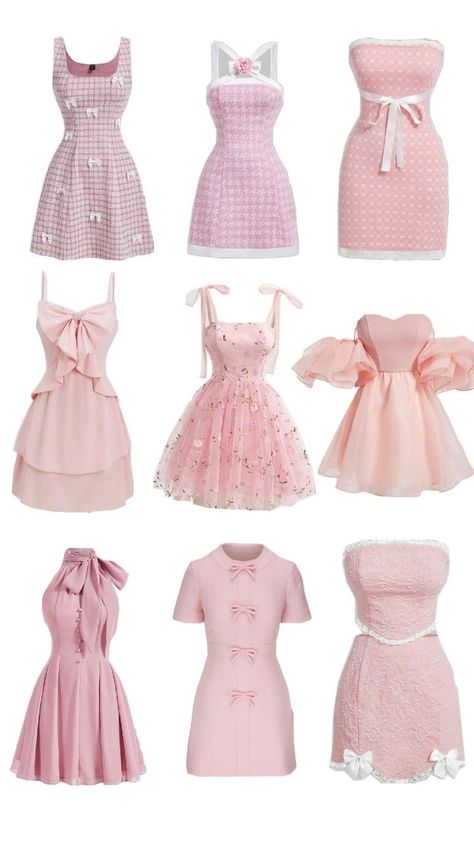 Dollete Outfits, Modest Girly Outfits, Wedding Dress Types, Fasion Outfits, Pink Dress Casual, Cute Dress Outfits, Mode Inspo, Kpop Fashion Outfits, Really Cute Outfits