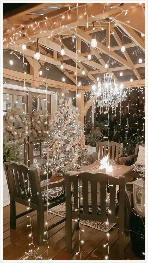 Winter Home Decor Cozy Living Rooms - Never lose this opportunity to get what you need - buy NOW and have what you need and deserve! Christmas Pergola, Outdoor Seating Area Diy, Christmas Gazebo, Cozy Backyard Patio, Winter Home Decor Cozy, Christmas Party Foods, 2023 Christmas Tree, Apre Ski, Christmas Home Decorating