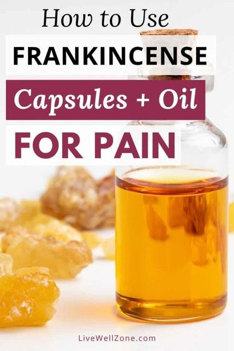 When it comes to essential oils for pain and inflammation, frankincense or boswellia, is one of the most researched. This article explains which variety of frankincense is best for pain relief, the benefits of frankincense for inflammation and how to use frankincense extract essential oil as a natural remedy for pain. Frankensence Oil Uses, Essential Oils For Shingles, Benefits Of Frankincense, Frankincense Uses, Frankincense Essential Oil Benefits, Essential Oils For Inflammation, Pain Relief Essential Oils, Frankincense Essential Oil Uses, Frankincense Oil Uses