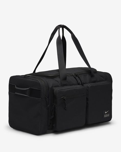 Nike Utility Power Training Duffel Bag (Medium, 51L). Nike.com Nike Gym Bag, Gymnastics Rings, Nike Web, M Power, Power Training, Sport Nike, Utility Bag, Resistance Bands, Duffel Bags