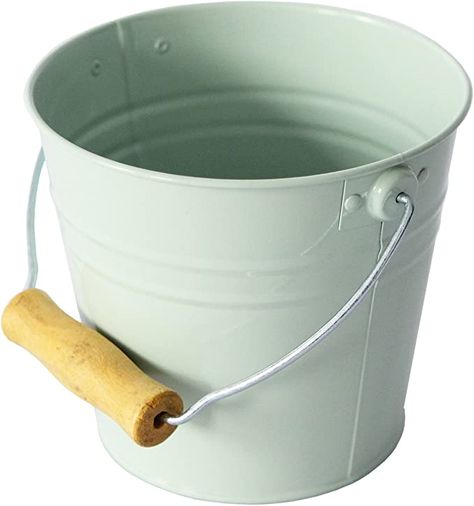 Amazon.com: Small Metal Bucket/Pail Montessori Practical Life Material (Seafoam Green) : Health & Household Green Daily Bucket Canvas Bag, Ghibli Room, Green Bucket Bag With Removable Pouch For On-the-go, Colour Steel Bucket, Beach Pail, Metal Pail, Montessori Practical Life, Metal Bucket, Practical Life