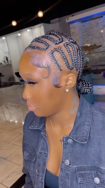 Medusa Stitch Braids, Medusa Braids Black Women, 4 Stitch Braids Hairstyles, Straight Back Braids For Kids, 4 Stitch Braids With Design, Medusa Braids, 6 Straight Back Feed In Braids, Feedin Ponytail Braids, 4 Stitch Braids