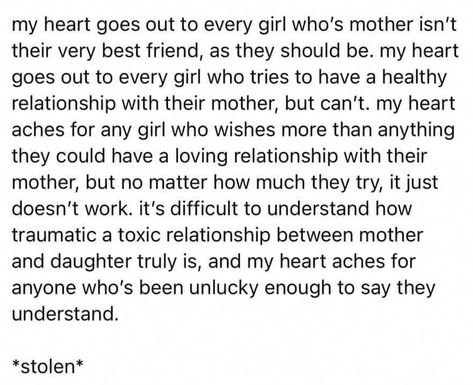 This is a subject close to my heart and yet it’s very painful and not something openly talked about. We live in world where where it’s portrayed that there is always good relationships between mother daughter (or parent/child) but sometimes the reality couldn’t be further from the truth. In this world there is brokenness, mental… Complicated Relationship With Mom, Toxic Mom Mothers Day, Toxic Mother Daughter Relationship Art, Quotes About Toxic Moms, Bad Mother And Daughter Relationships, Parents Controlling Quotes, Toxic Mother Poems, Bad Parent Relationship Quotes, Bad Mom Quotes Truths Daughters