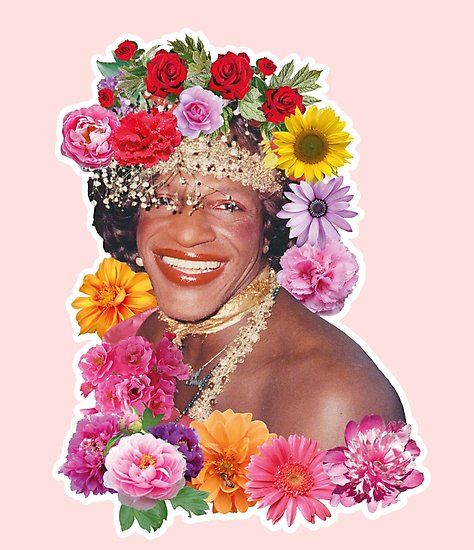 Flowerful Marsha P. Johnson - Photo Print, Medium, Metallic Marsha P Johnson Tattoo, Marsha P Johnson Art, Marsha P Johnson, P Johnson, Black Lives Matter Art, Lgbt History, Lgbtq Pride, Pride Month, Inspirational Women