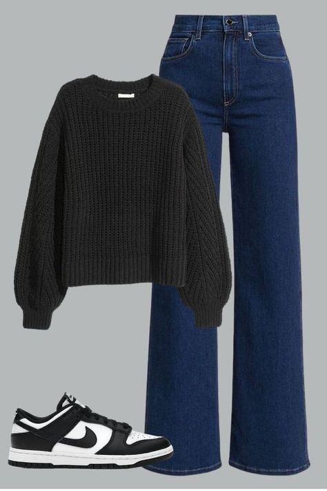 Modesty Outfits, Casual College Outfits, Winter Fashion Outfits Casual, Casual Preppy Outfits, Neue Outfits, Everyday Fashion Outfits, Casual Day Outfits, Quick Outfits, Easy Trendy Outfits