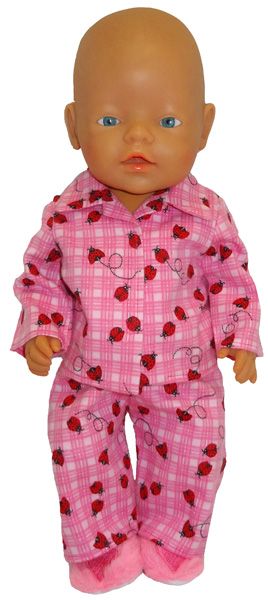 Baby Born Clothes, Baby Doll Clothes Patterns, Pink Ladybug, Trendy Baby Shower Ideas, American Girl Doll Clothes Patterns, Dolls Clothes Diy, Sewing Doll Clothes, Baby Doll Clothes, Baby Pajamas