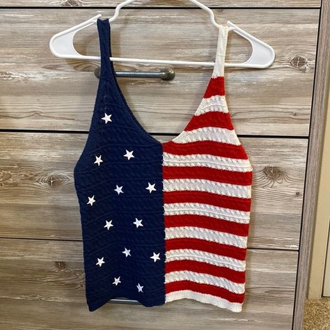 Moon & Madison- American Flag Tank- Medium Senior Week, American Flag Tank Top, Style Board, American Flag, Flag, Tank Top, Moon, Tank Tops, My Style