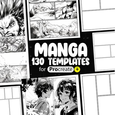 133 Procreate Manga Storyboard Templates and Halftone Brushes, Procreate Comic Templates, Procreate Comic Brush, Procreate Comic Storyboard Manga Storyboard, Procreate Comic, Painting Essentials, Comic Storyboard, Comic Template, Magic Effects, Brush Procreate, Storyboard Template, Ipad Essentials