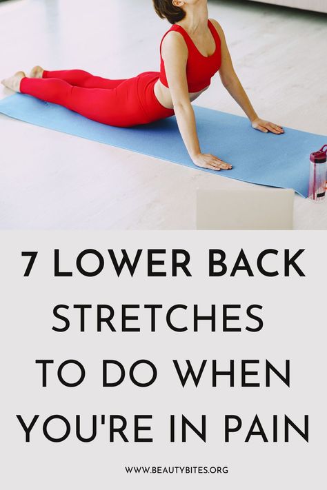 Lower Back Stretches, Lower Back Pain Stretches, Exercises For Back Pain, Exercises For Back, Low Back Pain Relief, Back Pain Stretches, Yoga For Back, Back Relief, Low Back Stretches