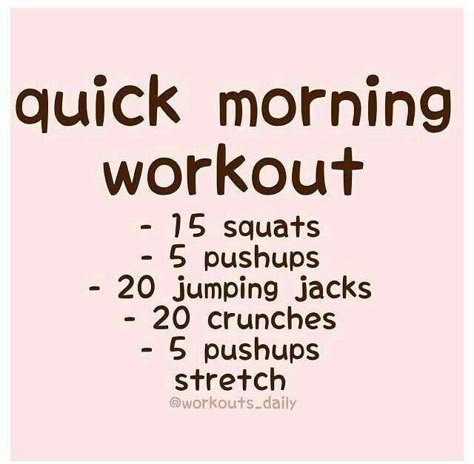 Quick Morning Workout, Workout Morning, Motivasi Diet, Workouts For Teens, Home Workout Plan, Quick Workout Routine, Trening Fitness, Fitness Routines, Body Workout Plan