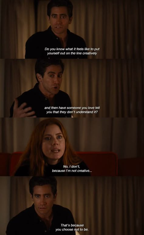 Nocturnal Animals (2016) Nocturnal Animals Quotes, Jake Gyllenhaal Nocturnal Animals, Nocturnal Animals Movie, A Woman Under The Influence, Romance Movie Scenes, Winters Tale, Best Movie Lines, Best Movie Quotes, Tv Series To Watch