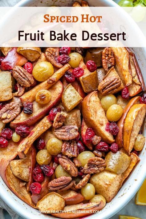 Hot Fruit Bake, Fruit Bake, Baked Fruit Desserts, Fruit Desserts Easy, Healthy Fruit Desserts, Fruit Recipes Healthy, Compote Recipe, Spiced Fruit, Baked Fruit