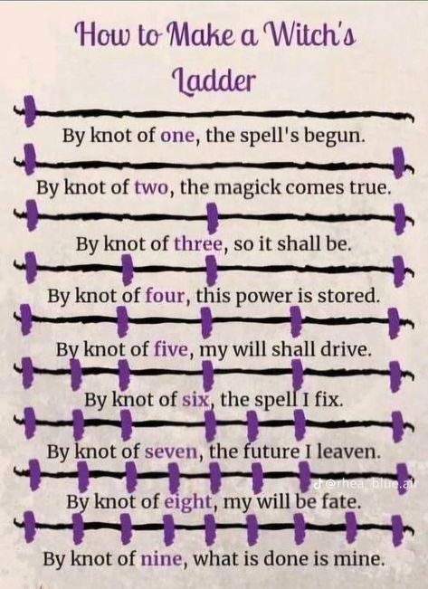 Potions Witchcraft, Nature Witchcraft, Witches Knot, Witches Ladder, Pagan Nature, Witchy Women, Art Planner, Witch Crafts, Wiccan Spell Book