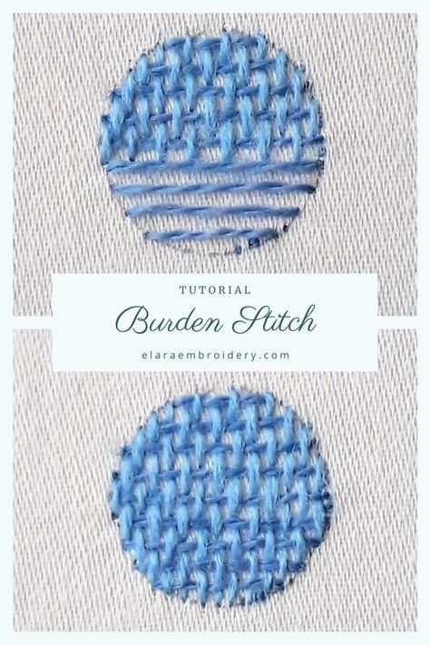 Burden Stitch, Bordado Jacobean, Crewel Embroidery Patterns, Basic Hand Embroidery Stitches, How To Stitch, Embroidery Lessons, Bead Embroidery Patterns, Embroidery Stitches Tutorial, Hand Embroidery Projects