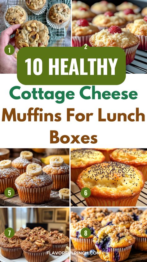 Try High-protein Cottage Cheese Muffins make the perfect healthy lunch recipe! Packed with ingredients like cottage cheese, whole grains, and fresh fruits like banana, strawberry, rasberry, these muffins are easy to prepare, nutrient-rich, and ideal for meal prep. Cottage Cheese Protein Muffins, Cottage Cheese Meal Prep, Lunch Recipes High Protein, Cottage Cheese Fruit, Cottage Cheese Muffins, Protein Cottage Cheese, Cottage Cheese Breakfast Bowl, Cheese Muffin, Cottage Cheese Ice Cream