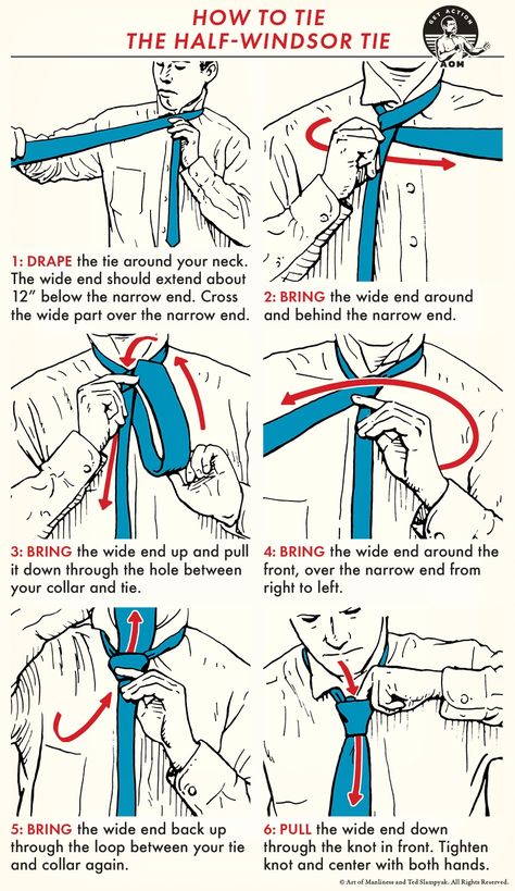 Skill of the Week: Tie the Half-Windsor Necktie Knot Simple Tie Knot, Tie A Tie Easy, Full Windsor Knot, Half Windsor, Windsor Knot, Types Of Ties, Neck Tie Knots, Custom Sneakers Diy, Shirt Collar Styles