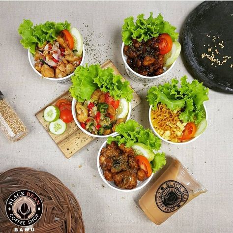 Rice Bowl Packaging, Rice Bowl Photography, Rice Bowl Ideas, Bowl Photography, Rice Meals, Luxury Swimming Pools, Rice Box, Asian Street Food, Rice Bowls Recipes