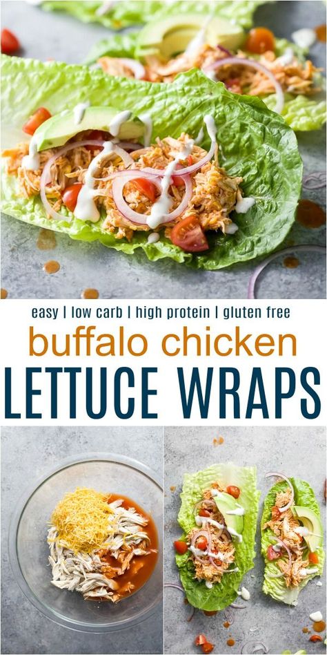 Healthy Low Carb Dinner, 5 Dinners, Buffalo Chicken Lettuce Wraps, Shredded Buffalo Chicken, Keto Quiche, Light Eating, Dinner Recipes Healthy Low Carb, Healthy Low Carb Dinners, Heart Diet