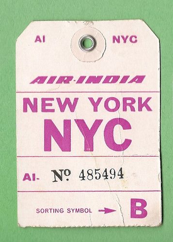 Jv Logo, Vintage Airline Ads, Vintage Luggage Tags, Travel Bag Tag, Graphic Design Letters, Baggage Tag, Graphic Design Collection, Travel Poster Design, Air India