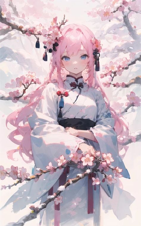 Gif Chill, Anime Pink Hair, Pink Red Hair, Gk Ada, Pink Hair Anime, Dark Red Wallpaper, Anime Kimono, Diamond Paint, Dress Up Darling