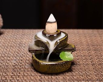 Waterfall Incense Burner, Waterfall Incense, Mini Waterfall, Backflow Incense Burner, Incense Burner Holder, Ceramic Incense Holder, Backflow Incense, Paint Inspo, Incense Burners