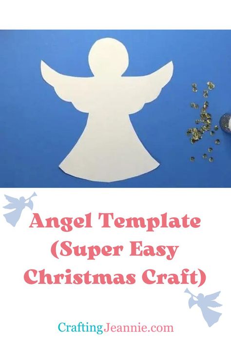 Angel Template (Super Easy Christmas Craft) Angel Template, Christmas Sunday School Crafts, Diy Christmas Crafts For Kids, Christmas Angels Diy, Christmas Sunday School, Easy Christmas Craft, Preschool Christmas Activities, Nursery Crafts, Christmas Angel Crafts