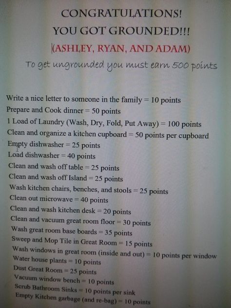 My kids got themselves grounded for being late to school, so I thought I would use it to my advantage. I came up with a clever way to get them ungrounded. Parenting 101, Future Children, Chore Chart, Future Family, Raising Kids, Future Kids, Good Ideas, Future Baby, Parenting Tips