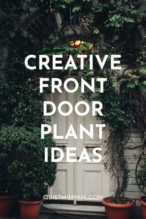 front door plant ideas Front Door Plant, Entry Front Door, Front Door Plants, Courtyard Plants, Minimalist Living Tips, Plants Outside, Minimalist Home Design, Small Space Decor, Narrow Entryway