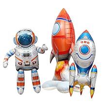 Space Birthday Decorations, Space Balloons, Rocket Balloon, Rocket Birthday, Balloon Rocket, Outer Space Party, Rocket Design, Outer Space Theme, Party Ballons